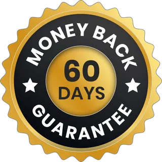 Official Prostadine 100% satisfaction 60-day money-back guarantee badge