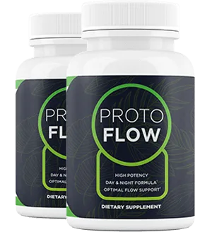 Two ProtoFlow capsule bottles, one behind the other